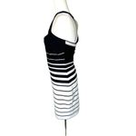Guess  Los Angeles USA Halter Striped Mini Dress Size 6 Open Back Black White Photo 1