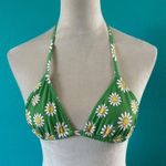 NWT  Aerie Smiley String Triangle Bikini Top Celebrity Green Halter Size XS Photo 0