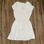 Cloth & Stone Short Sleeve White Linen Blend Dress Photo 3
