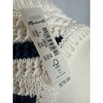 Madewell  100% Cotton Blue/Cream Striped Knit Tank Sweater Size SM Photo 3