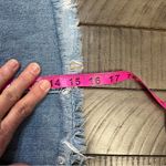 We The Free  PEOPLE  LIKE NEW! Women’s COSMICO FLIRT SKIRT Pleated Denim Raw Hem Photo 5