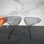 Fendi women’s men’s unisex Fiend FFM0054/S narrow asymmetric metal sunglasses Photo 7