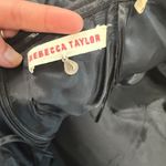 Rebecca Taylor Black Silk Blend Strapless Mini Dress With Large Rosette Detail Photo 9