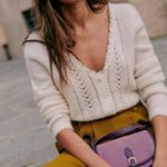 Sézane Maryam Wool-Blend Knit Cardigan, Ecru, Small Photo 1