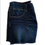 Paper Denim & Cloth Skirt Vanessa Dark Wash Distressed Jean Mini Skirt Size 28 Photo 8