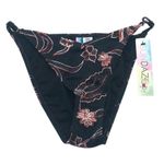 Sundazed Violet Printed Adjustable Strap Bikini Bottoms Skimpy Cut Black XL Photo 2