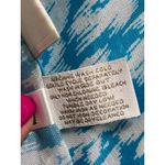 Chico's  Embellished Blue Ikat Print Tunic Top Size L 2 Swim Cover Up Beaded Boho Photo 4