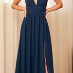 Lulus Heavenly Hues Navy Blue Maxi Dress Photo 0