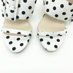 Lovers + Friends  Boone Mule White Black Polka Dot Size 7 Block Heel Open Toe Photo 3