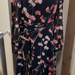 Tommy Hilfiger Long Sleeve Pink Navy Floral Business Dress Long Length Casual 8 Photo 0