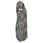 Kate Spade  Boucle Tweed Sheath Dress Women's 4 Fringe Lined Black White Textured Photo 4