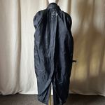 Vintage Pelle Black Leather Trench Coat S/M Oversized Long Jacket 90s Photo 4