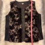 Reba faux fur/faux leather zip front vest XL Photo 6