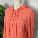 Caslon • woman’s terry cloth hooded henley pullover sweater Photo 3