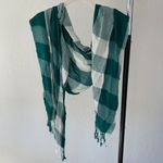 Forever 21 Plaid Green and White Scarf Photo 2