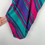 Vintage 80s 90s RARE Rain Beau Striped One Piece Bodysuit Leotard Sz Medium Purple Photo 5