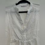 Tantrums Women White Tunic Gauze embroidery. Cottagecore Peasant Blouse Photo 6