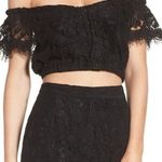 WAYF Black Casoria Ruffle Crop Top Photo 0