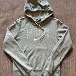 Nike  Womens Hoodie‎ Sweatshirt Short Cropped Gray Size Xsmall Photo 0