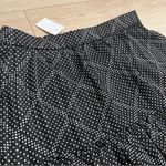 J.Crew NWT  Ruffle Tiered Mini Skirt Polka Dot Metallic Stripe Pull On Size S Photo 2