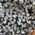 Mango  Black And White Floral Print Halterneck Swing Lightweight Dress Size 10 Photo 14