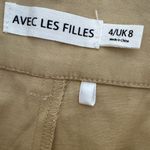 Avec Les Filles  Cream Wide Leg Pants 12" rise
32" inseam 9.5" leg opening Size 4 Photo 3