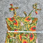 Cynthia Rowley Linen Blend Multicolor Tropical Wide Leg Jumpsuit Medium M Photo 9