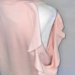 Central Park West New Ruffle Trim Cold Shoulder Sweatshirt Blush Pink Photo 12