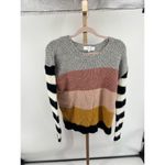 John + Jenn Womens Size Small Multi Color Striped Knit Crew Neck Sweater Photo 4