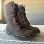 Dr. Martens Yuba Boots Brown Combat Ribbon Laces Photo 4