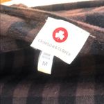 Crimson & Clover Brown Plaid Tunic Top Cutout Back Photo 7