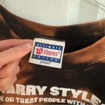 Hanes Harry Styles Harryween crewneck bleach dye sweatshirt S/M Photo 2