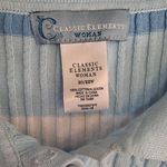 Classic Elements  Two Tone Blue and White Stripe‎ Sleeveless Polo Size 20/22 Photo 2
