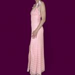 Lovers + Friends Light Pink Textured Lace Girly Coquette Maxi Sleeveless Dress Photo 3
