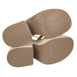 LARROUDE Carmen Raffia Platform Heeled Sandal Beige Open Toe Women's 10 Tan Photo 6