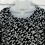 Michael Kors Black White Valentine Hearts 3/4 Bell Sleeve Blouse Top M Photo 4