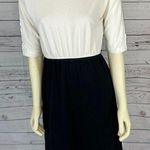 Leslie Fay Vintage  dress with buttons and scalloped edges shoulders size small Photo 0