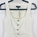 J.Crew  Scoopneck Vest Drapey Crepe Suiting Classic Minimalist Ivory US 00 NWT Photo 4