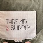 Thread & Supply Hooded Cargo Utility Jacket Aztec Knit Sleeve Green Size M Size M Photo 1