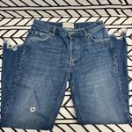 We The Free  Maggie Raw Hem Straight Leg Button Fly Cropped Jeans size 25 Photo 3