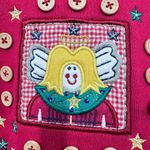 Westbound Vintage Holiday Winter Christmas Sweatshirt Embroidered Quilted Red Adorable PS Photo 7