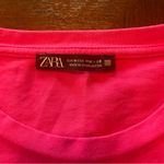 ZARA  Pink T-Shirt Women’s Medium cropped Photo 2