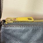 Fossil  Black Crossbody Purse Leather Brass Hardware Phone Photo 7