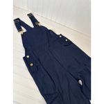 We Wore What NWT  Solid Navy Basic Overall Jumpsuit Bib Straight Leg Denim Sz XS Photo 2