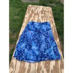 Ruby Rd  Swirl Blue‎ Cottage Summer Spring Boho Peasant Maxi Skirt Size 14 Photo 2