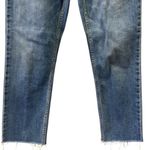 Old Navy Seam Back The Power Blue Jean Perfect Straight Raw Hem Ankle Womens 8 Photo 3