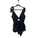 Alice McCALL Bon Bon Bow Cutout Playsuit Romper Black Satin Shoulder Ties sz. 2 Photo 4