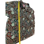 Woman Within Black Bold Floral Paisley Long Sleeve Thick Button Up Top 3x Photo 8