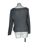 Torrid Grey Sweater Top Mixed Knit Texture Peplum Round Neck Size 0 Large NEW Photo 1