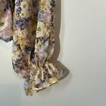 Pleione Purple and Yellow Blouse Vibrant Top Rouching size M New Fairy Cottage Photo 4